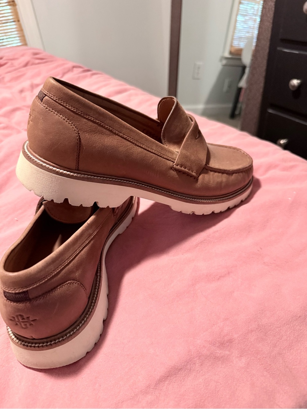 Cole Haan Brown Men's Casual Penny Loafers with White Sole